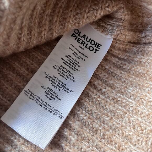 Claudie Pierlot Melbi Cropped Wool Blend Knit Sweater - Picture 7 of 10